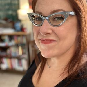 Vintage authentic 50’s/60’s Silver Cateye Glasses